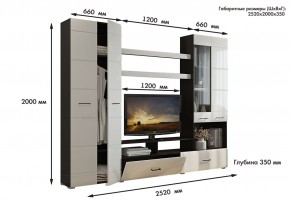 Гостиная Альфа МДФ (Венге/Белый глянец) в Салехарде - salekhard.mebel24.online | фото 3