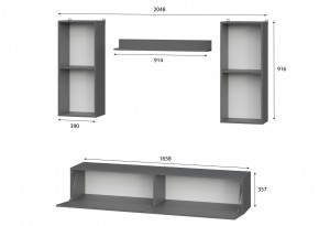 Гостиная МГС 10 (Графит) в Салехарде - salekhard.mebel24.online | фото 3