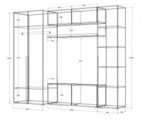 Гостиная Норден (Дуб Крафт белый) в Салехарде - salekhard.mebel24.online | фото 4