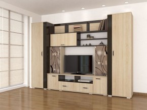 Гостиная Оскар-18-2 дуб сонома-венге в Салехарде - salekhard.mebel24.online | фото