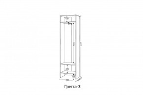 ГРЕТТА 3 Шкаф 2-х створчатый в Салехарде - salekhard.mebel24.online | фото 3