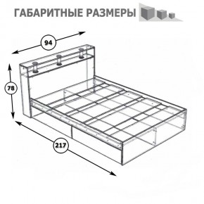 Камелия Кровать 0900, цвет венге/дуб лоредо, ШхГхВ 93,5х217х78,2 см., сп.м. 900х2000 мм., без матраса, основание есть в Салехарде - salekhard.mebel24.online | фото 4