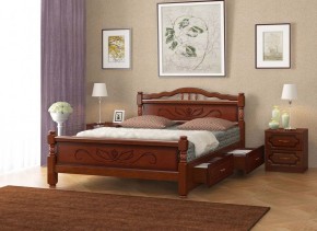 КАРИНА-5 Кровать из массива 1400 с 2-мя ящиками в Салехарде - salekhard.mebel24.online | фото 3