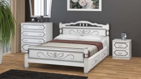 КАРИНА-5 Кровать из массива 1600 с 2-мя ящиками в Салехарде - salekhard.mebel24.online | фото 1