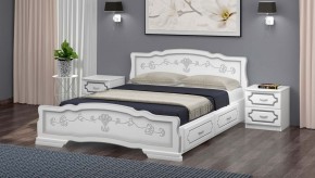КАРИНА-6 Кровать из массива 1200 с 2-мя ящиками в Салехарде - salekhard.mebel24.online | фото 1