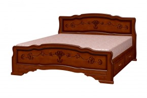 КАРИНА-6 Кровать из массива 1200 с 2-мя ящиками в Салехарде - salekhard.mebel24.online | фото 4