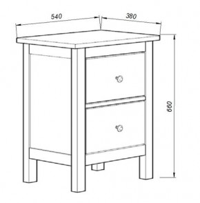 Комод 02 Кантри белый с двумя ящиками в Салехарде - salekhard.mebel24.online | фото 3