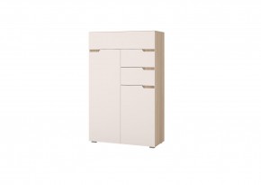 Комод АНТАЛИЯ (Сонома/Белый софт) в Салехарде - salekhard.mebel24.online | фото