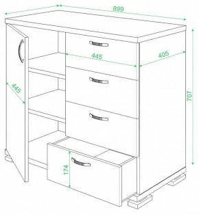 Комод Домино ТБ-4МН в Салехарде - salekhard.mebel24.online | фото 2