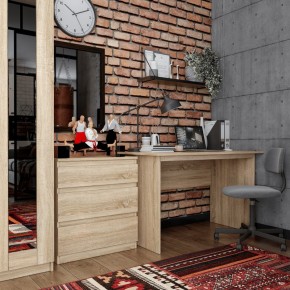 Комод КАСТОР с тремя ящиками, цвет Дуб Сонома в Салехарде - salekhard.mebel24.online | фото 3