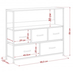 Комод Leset Локи 5 ящиков с полкой в Салехарде - salekhard.mebel24.online | фото 13