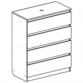 Комод с 4 ящиками "Бьянко" в Салехарде - salekhard.mebel24.online | фото 3