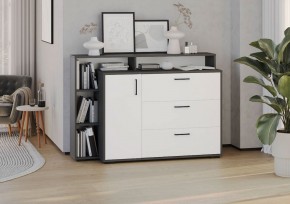 Комод с дверкой и тремя ящиками (графит/белый) в Салехарде - salekhard.mebel24.online | фото 3