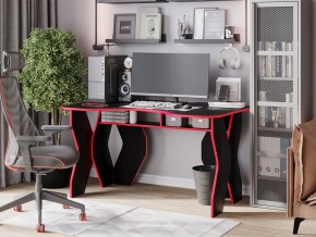 Компьютерный стол КЛ №9.0 (Черный/Красный) в Салехарде - salekhard.mebel24.online | фото 4