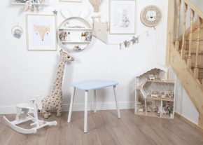 Комплект детский стол ОБЛАЧКО и стул МИШКА ROLTI Baby (голубая столешница/голубое сиденье/белые ножки) в Салехарде - salekhard.mebel24.online | фото 5