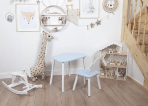 Комплект детский стол ОБЛАЧКО и стул ОБЛАЧКО ROLTI Baby (голубая столешница/голубое сиденье/белые ножки) в Салехарде - salekhard.mebel24.online | фото 7