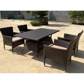 Комплект мебели из иск. ротанга AM-196B/T196 Brown 4Pcs (4+1) в Салехарде - salekhard.mebel24.online | фото 3