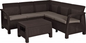 Комплект мебели угловой Корфу Релакс Сет (CORFU II RELAX SET) коричневый в Салехарде - salekhard.mebel24.online | фото 2