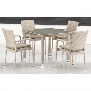 Комплект плетеной мебели T256C/Y376C-W85 Latte (4+1) + подушки на стульях в Салехарде - salekhard.mebel24.online | фото 3
