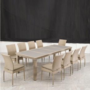 Комплект плетеной мебели T438/Y380C-W85 Latte (10+1) + подушки в Салехарде - salekhard.mebel24.online | фото 1