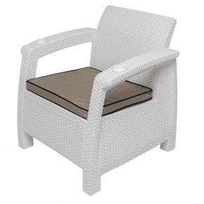 Комплект уличной мебели Yalta Premium Terrace Triple Set (Ялта) белый (+подушки под спину) в Салехарде - salekhard.mebel24.online | фото 8
