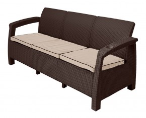 Комплект уличной мебели Yalta Premium Terrace Triple Set (Ялта) шоколадный (+подушки под спину) в Салехарде - salekhard.mebel24.online | фото 2