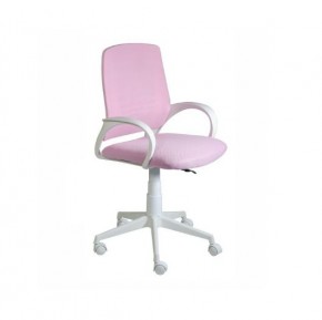 Кресло Ирис White сетка/ткань розовая в Салехарде - salekhard.mebel24.online | фото