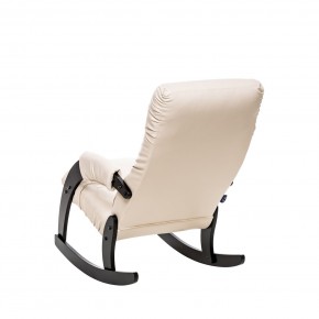 Кресло-качалка Модель 67 Венге текстура, к/з Varana cappuccino в Салехарде - salekhard.mebel24.online | фото 4