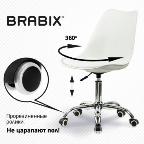 Кресло стул BRABIX "Eames MG-310 CH", хром, пластик белый, экокожа белая, 532923 в Салехарде - salekhard.mebel24.online | фото 7