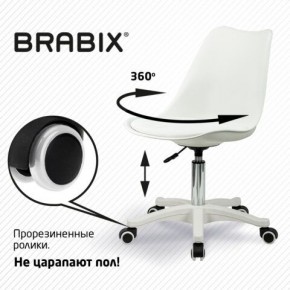 Кресло стул BRABIX "Eames MG-310 PL", пластик белый, экокожа белая, 532926 в Салехарде - salekhard.mebel24.online | фото 5
