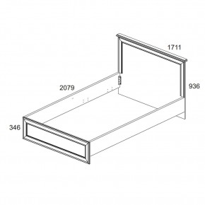 Кровать 160 с подъемником, TIFFANY, цвет вудлайн кремовый в Салехарде - salekhard.mebel24.online | фото 4