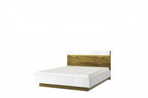 Кровать 160 с подъемником, TORINO, цвет белый/Дуб наварра в Салехарде - salekhard.mebel24.online | фото 1