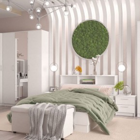 Кровать 1600 Париж с настилом (Белый тиснение) в Салехарде - salekhard.mebel24.online | фото 4