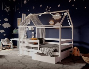 Кровать-домик 80*160 Белый в Салехарде - salekhard.mebel24.online | фото