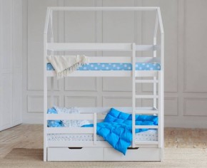 Кровать-домик двухъярусная 80*190 Белый в Салехарде - salekhard.mebel24.online | фото 5