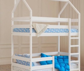 Кровать-домик двухъярусная 80*190 Белый в Салехарде - salekhard.mebel24.online | фото 6