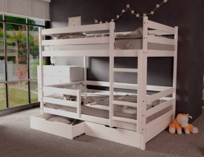 Кровать двухъярусная без крыши 80*190 Белый в Салехарде - salekhard.mebel24.online | фото