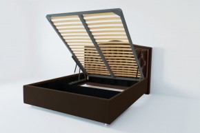 Кровать Калининград с ПМ 1400 (экокожа коричневая) в Салехарде - salekhard.mebel24.online | фото