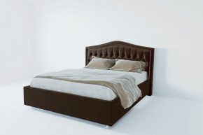 Кровать Калининград с ПМ 800 (экокожа коричневая) в Салехарде - salekhard.mebel24.online | фото 2