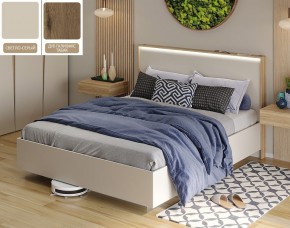 Кровать (Светло-серый U750 ST9/Дуб Галифакс Табак) 1600 в Салехарде - salekhard.mebel24.online | фото