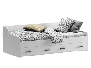 ВЕГА NEW Кровать 900 с настилом ЛДСП (Белый глянец/белый) в Салехарде - salekhard.mebel24.online | фото 1