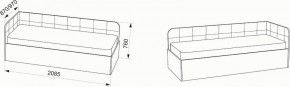 Кровать Зарина угловая Newtone light beige угол левый в Салехарде - salekhard.mebel24.online | фото 4
