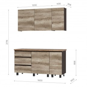 Кухня Энигма 1.6 м (венге/дуб каньон) в Салехарде - salekhard.mebel24.online | фото 5