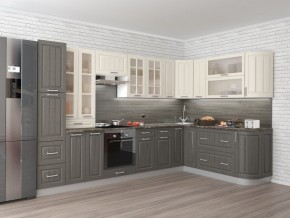 Кухня модульная Луксор серый-белый в Салехарде - salekhard.mebel24.online | фото 2