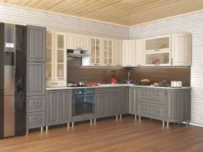 Кухня модульная Луксор серый-кремовый в Салехарде - salekhard.mebel24.online | фото 4