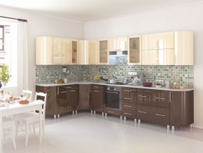 Кухня Танго модульная шоколад-ваниль в Салехарде - salekhard.mebel24.online | фото 1