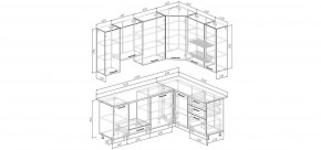 Кухонный гарнитур Антик 2200*1600 h950 (Стол. 38мм) в Салехарде - salekhard.mebel24.online | фото 2