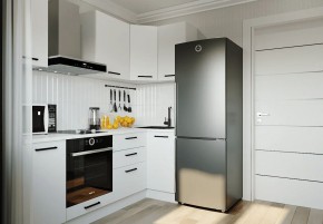 Кухонный гарнитур Белый Глянец 2200*1000 (Стол. 26мм) в Салехарде - salekhard.mebel24.online | фото