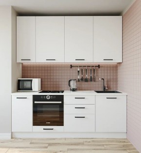 Кухонный гарнитур Белый Глянец 2200 h950 (Стол. 26мм) в Салехарде - salekhard.mebel24.online | фото 1