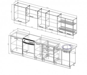 Кухонный гарнитур Капри 3000 (Стол. 26мм) в Салехарде - salekhard.mebel24.online | фото 2